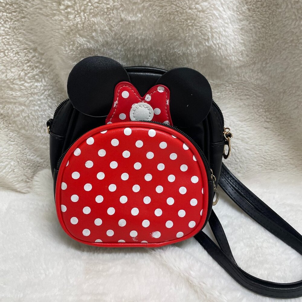 Disney Minnie Mouse Mini Kids Backpack/Purse Black Red White